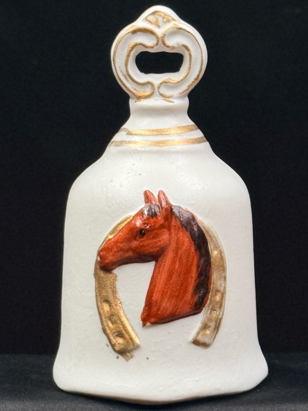 SUNSET HOUSE 1979 Bell with Horse and Horseshoe